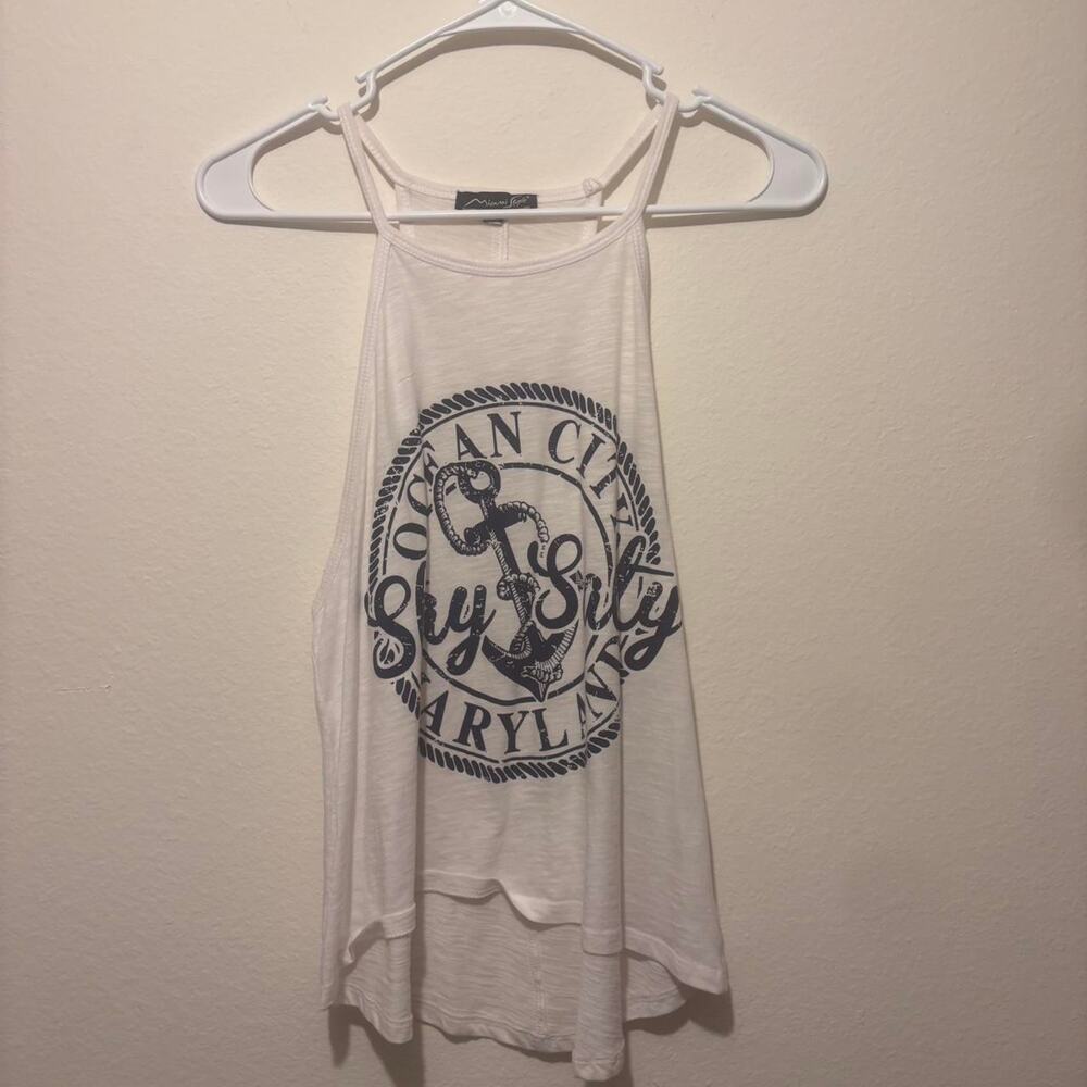 White tank top stay salty